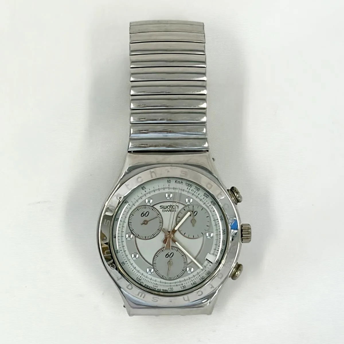 【4203】Swatch IRONY Chronograph 石英男士腕表 2600 日元成交_樱花直邮