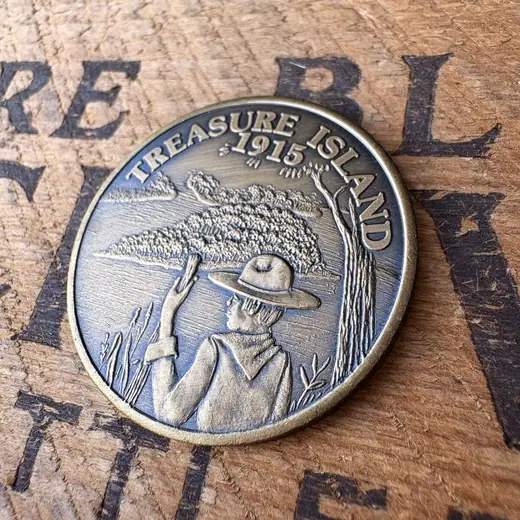 1980年代美国童子军纪念币 1915年 Treasure Island 主题 拍卖成交1210日元_樱花直邮