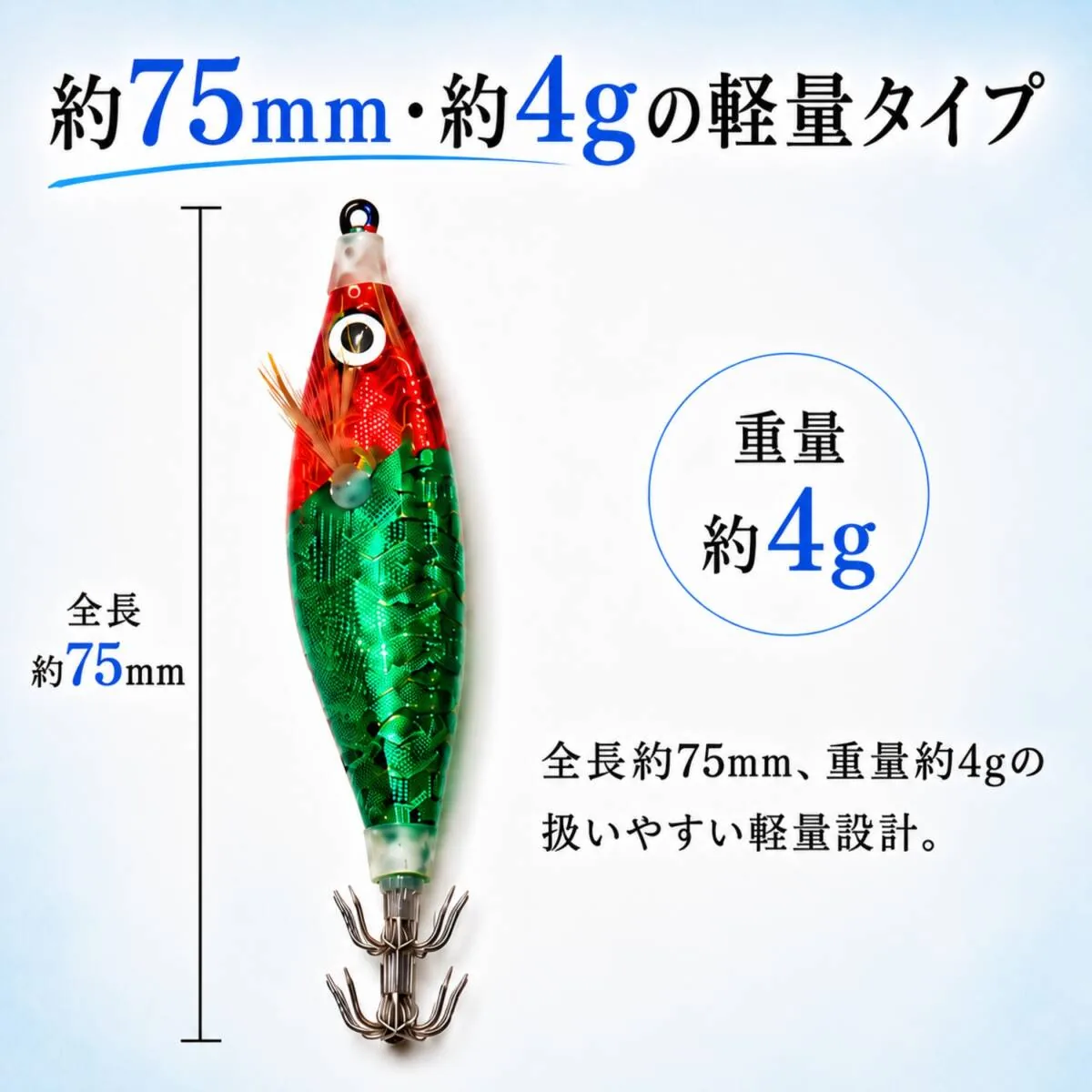 假饵装入收纳盒后的状态,展示携带与保管方式