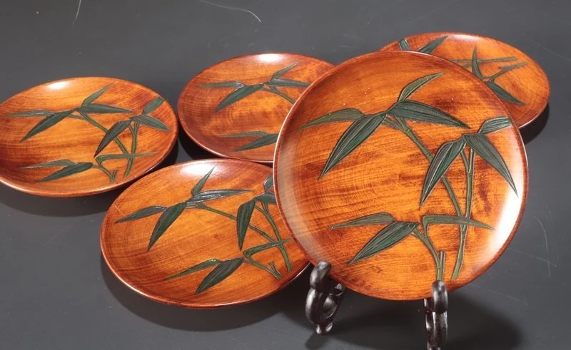 【梦讃岐】木制漆器 讃岐漆芸 小皿/菓子皿 以 2000 日元成交_樱花直邮