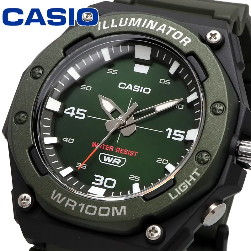 CASIO 卡西欧 MW-620H-3AV 指针腕表 绿色海外款 未使用 以 4091 日元成交_樱花直邮