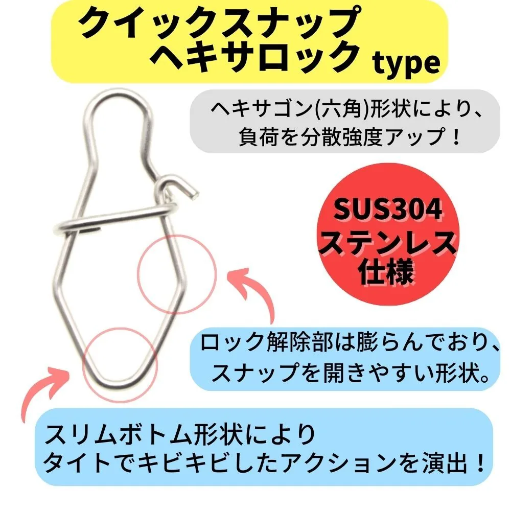 六角锁型快速别针弯曲部弹簧外凸形状与规格示意