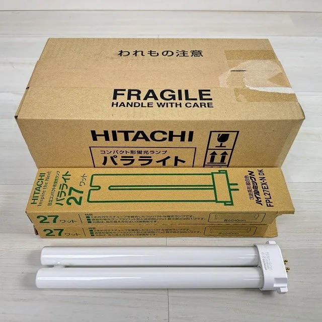 日立 FPL27EX-N 紧凑型荧光灯外箱与灯管全貌