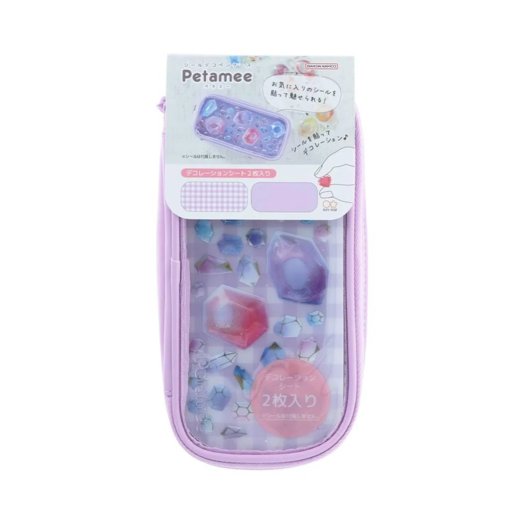 petamee 贴纸装饰笔袋(紫色)未使用品 成交价 1801 日元_樱花直邮