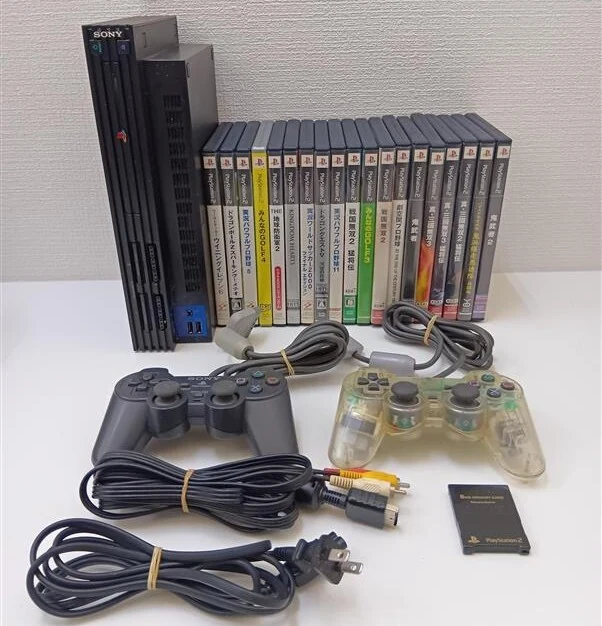 日本雅虎拍卖 PS2 打包商品的主图,可见本体与配件
