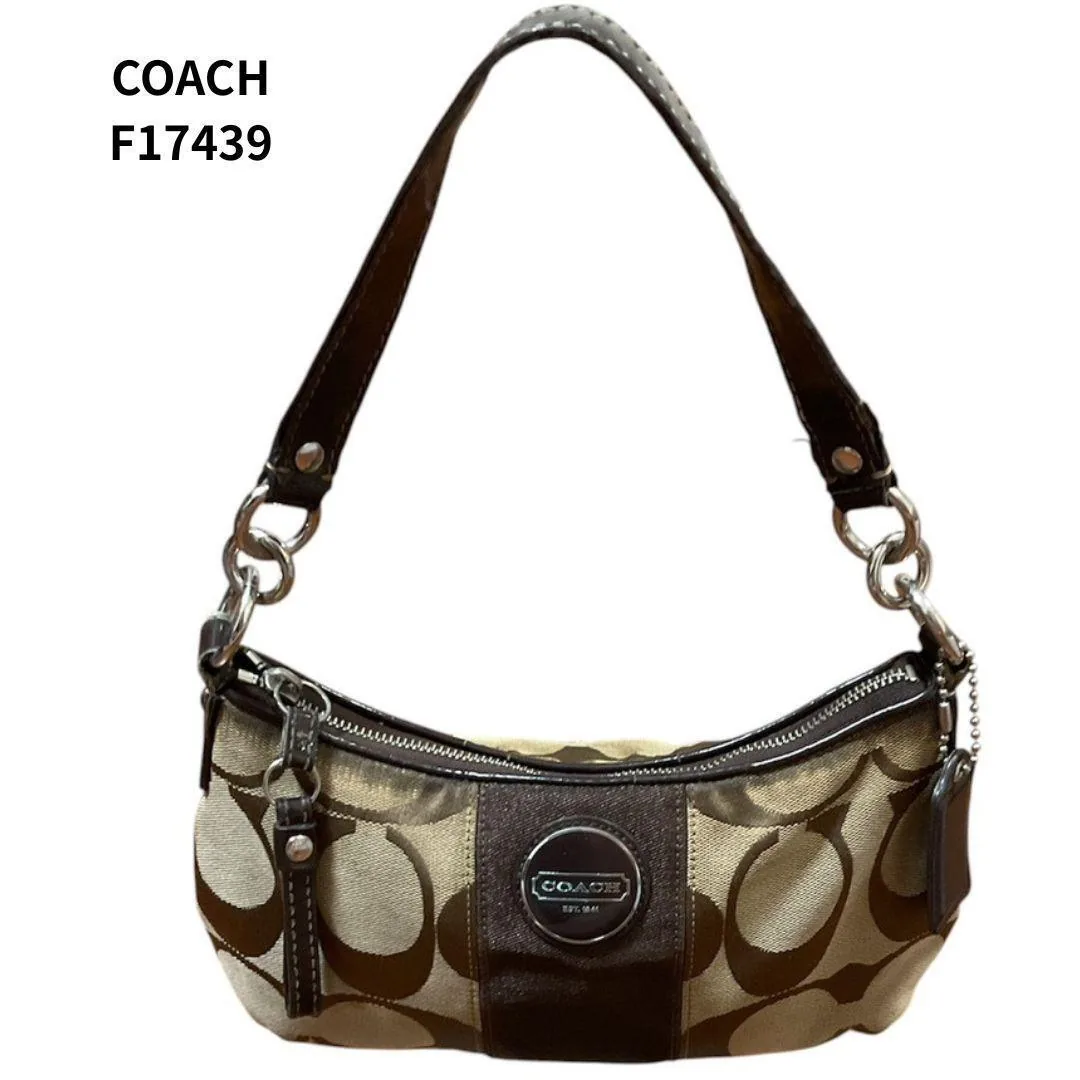 COACH 签名帆布拼皮单肩包 F17439 以 8900 日元成交_樱花直邮