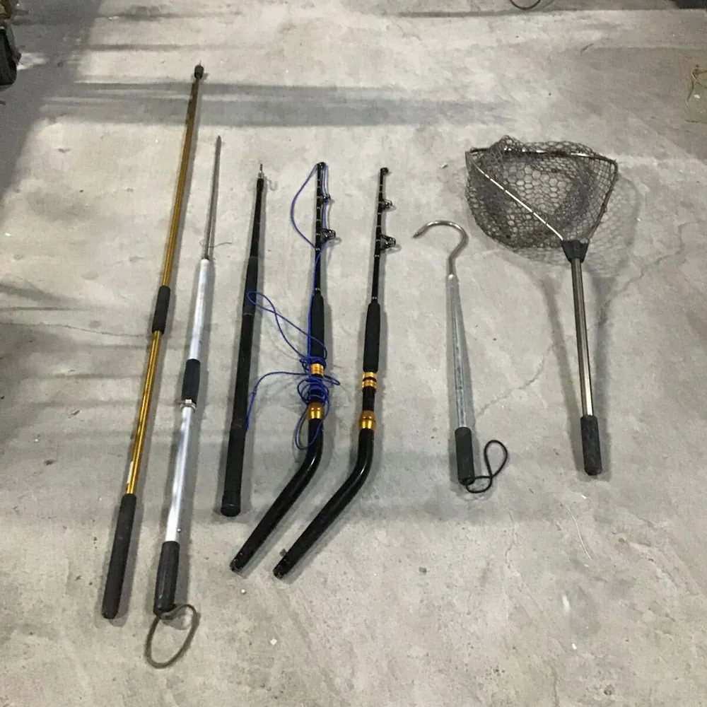 鲫鱼竿等船钓钓具5本及抄网捞网工具组 28000日元成交_樱花直邮