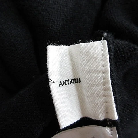 ANTIQUA 针织衫黑色面料质感特写图