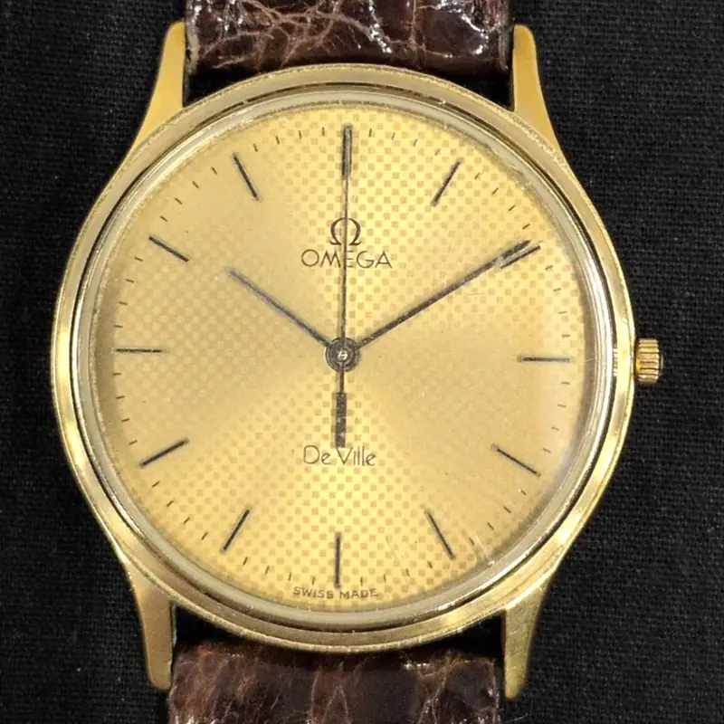 OMEGA 碟飞 De Ville 石英腕表 金色表盘 未运转品 以 31500 日元成交_樱花直邮