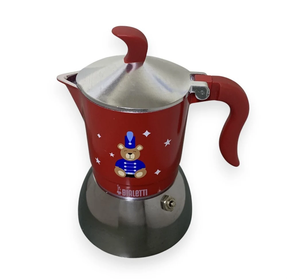 Bialetti 圣诞限定系列摩卡壶 150ml 三杯份 红色×银色 外观